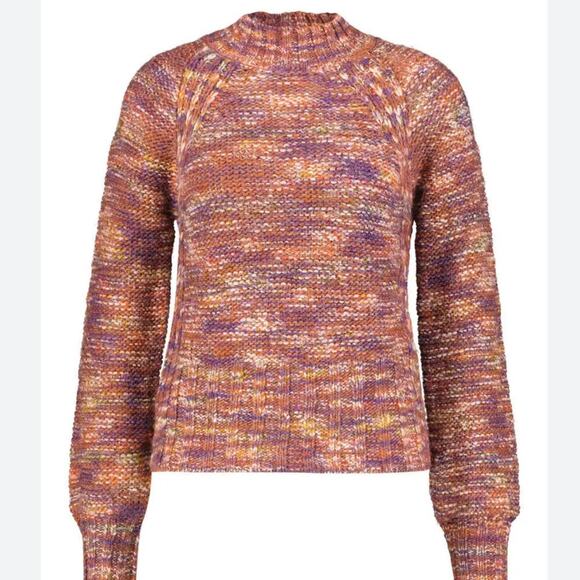 NEW Veronica Beard Burgundy Malie Marled Wool Sweater Sz Large MSRP $468 - Picture 4 of 14